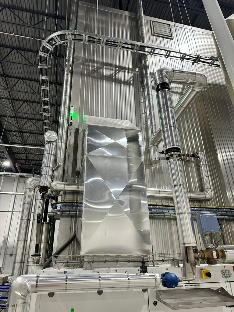 Metal-jacketed mechanical insulation installed by YNC Pipe Insulation